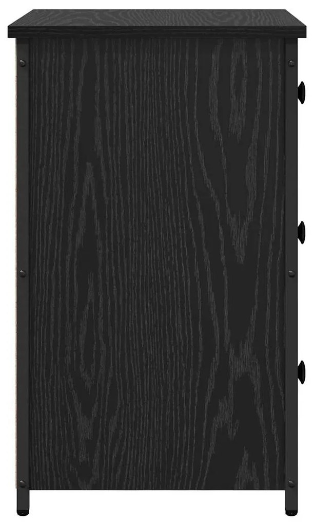 Conjunto de Mesa de Cabeceira de Carvalho Preto Carvalho Preto