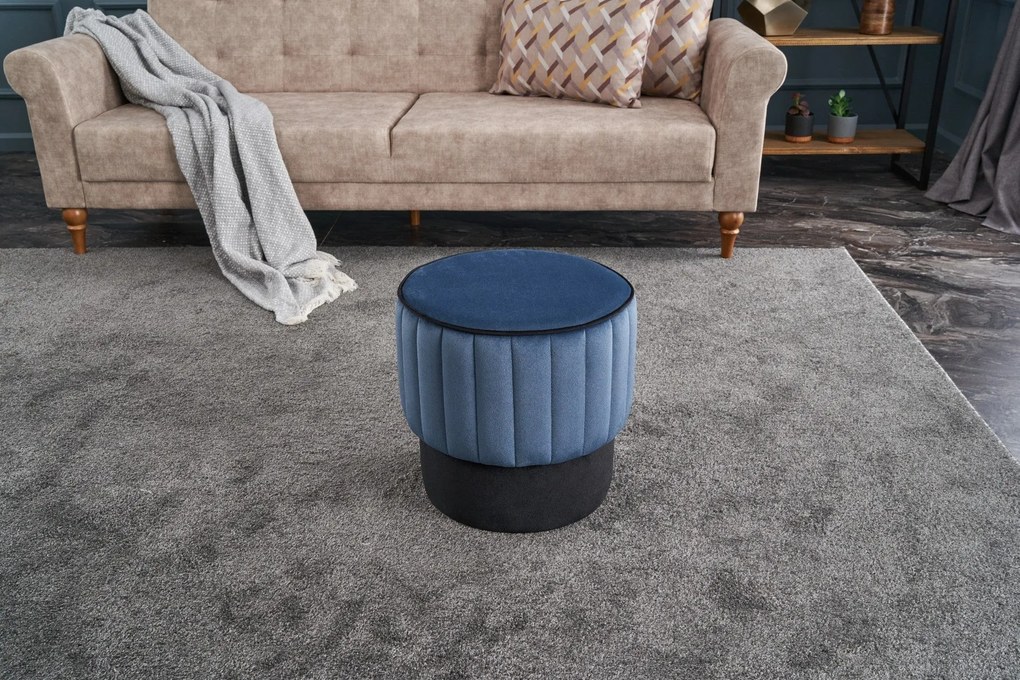 Pouffe Rose – Azul – 40x40x40 cm