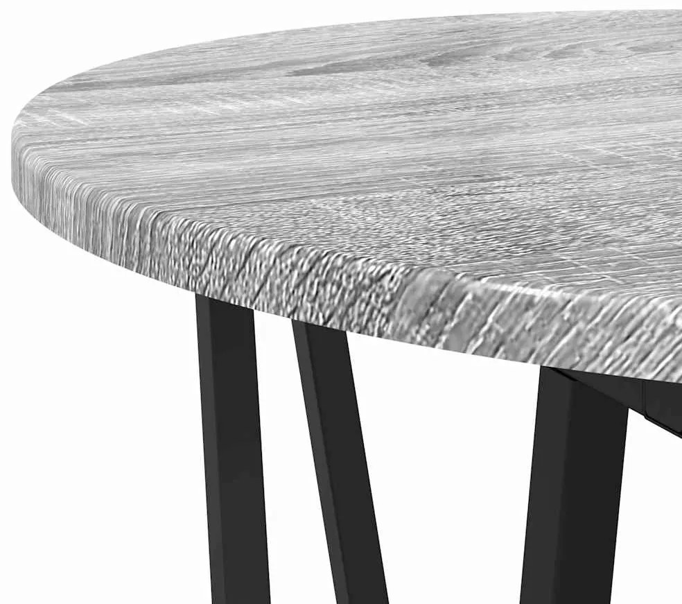 Conjunto de Mesas de Apoio 2 pcs Cinza Sonoma em Madeira e Metal