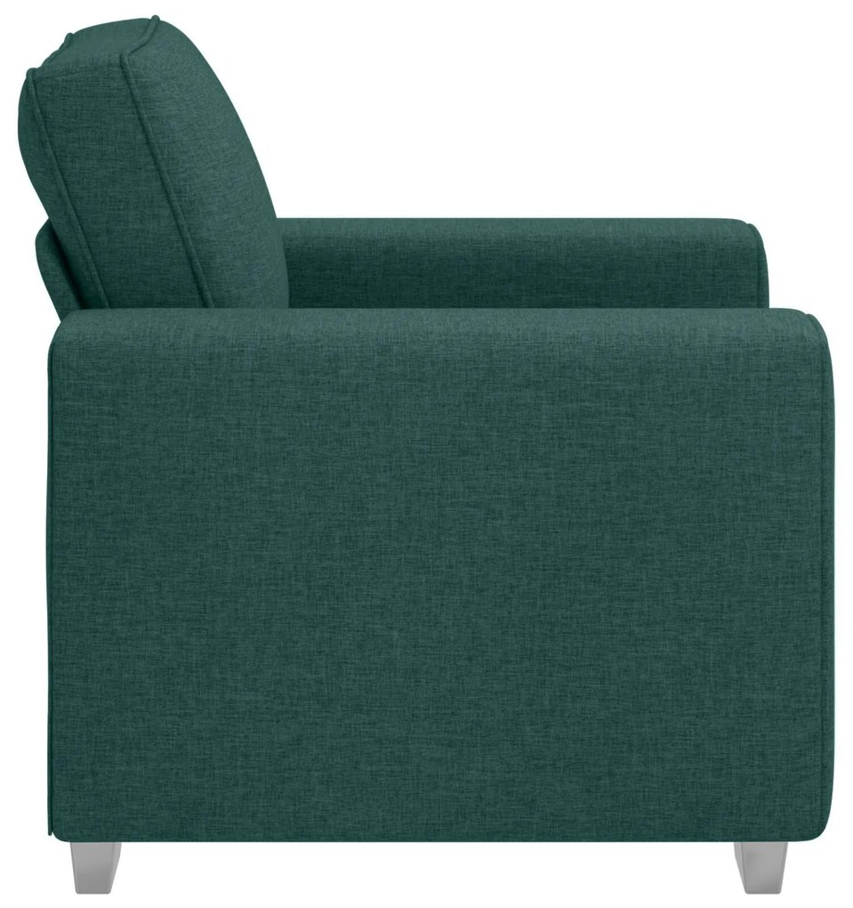 Poltrona vidaXL Verde Escuro 59 cm em Tecido