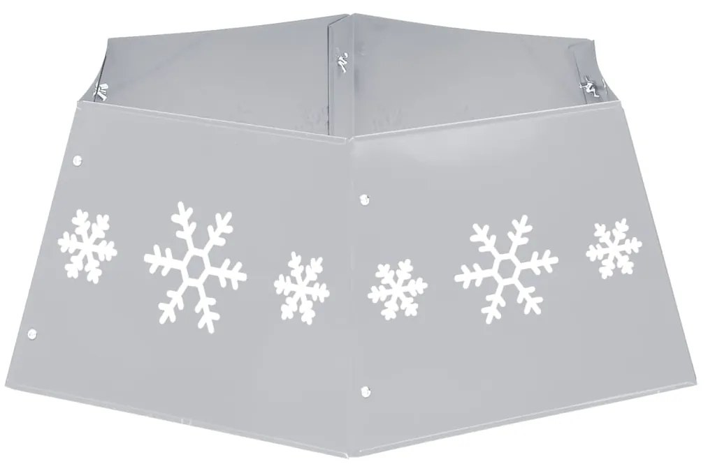Saia para árvore de Natal Ø68x25 cm prateado e branco