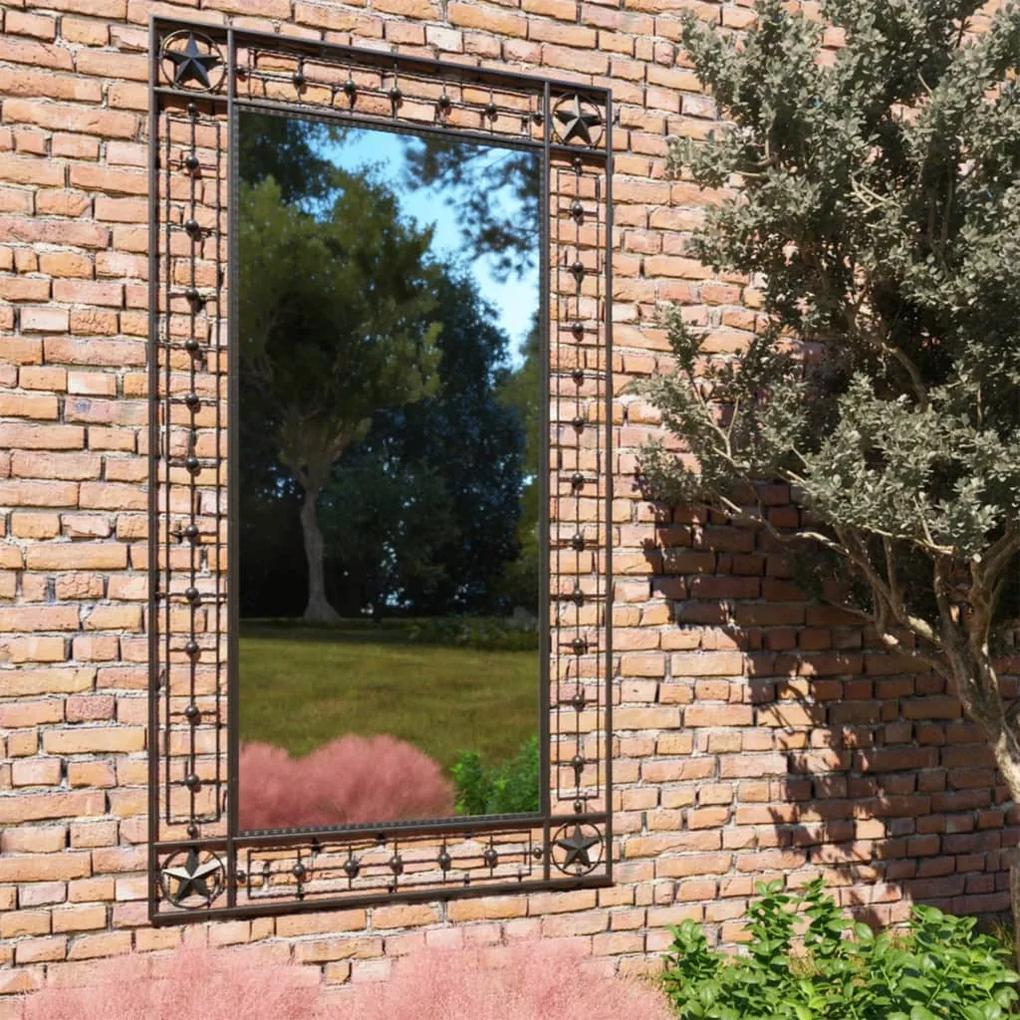 275614 vidaXL Espelho de parede para jardim retangular 60x110 cm preto