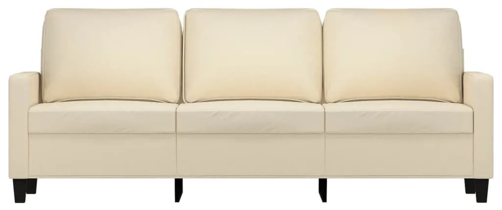 Sofá de 3 lugares tecido 180 cm cor creme