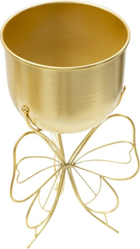PORTA-VASOS FARFY DOURADO Ø 22X40 CM (PLANTAS NÃO INCLUIDAS)
