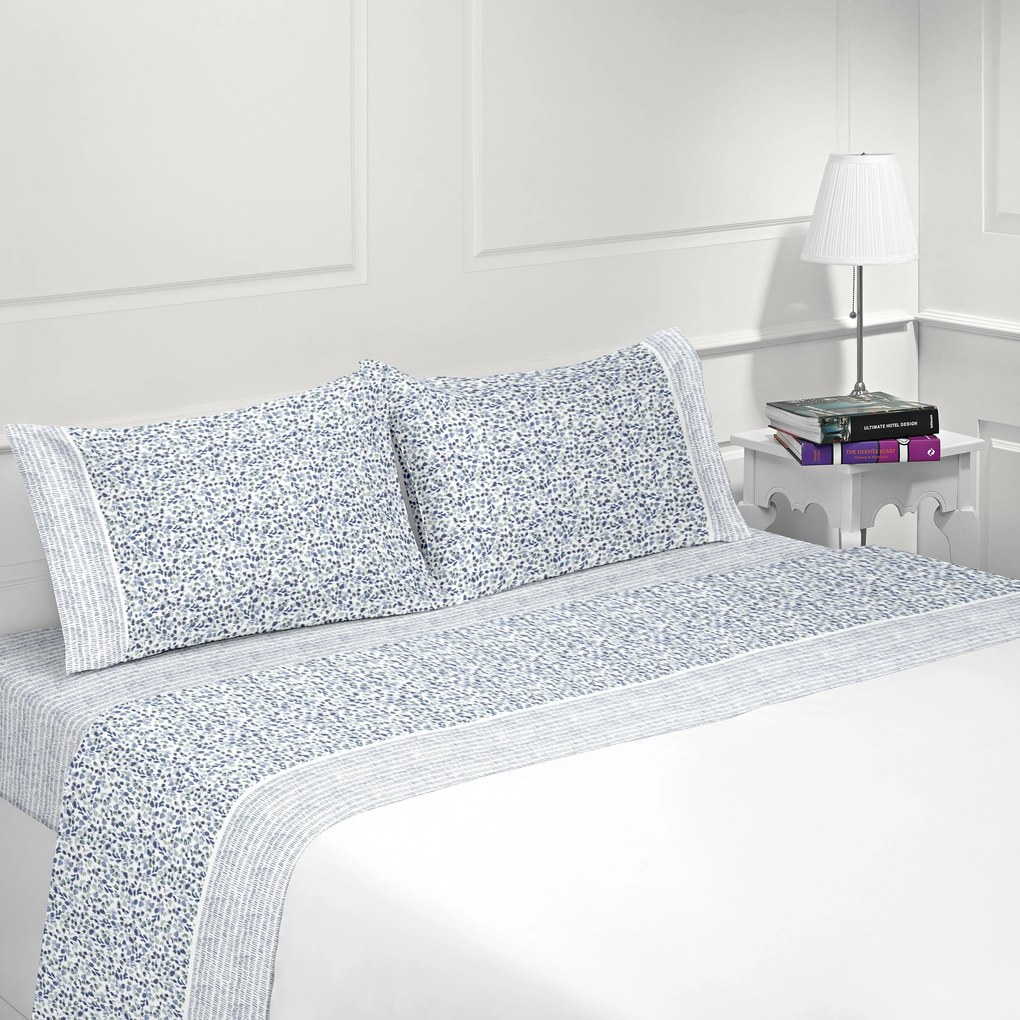Jogo de lençóis 100% algodão - MILÃO da Casa&Algodão: cama 105cm - 1 lençol superior 180 x 290 cm + 1 lençol capa ajustável 105 x 200 + 30 cm + 1 fronha almofada 50x70 cm