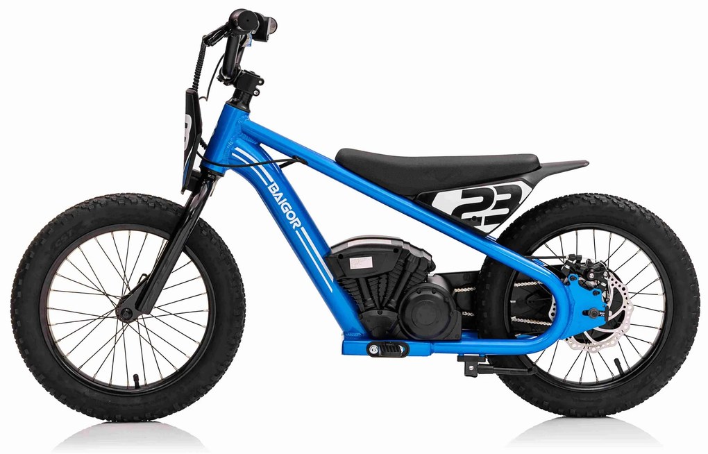 Bicicleta Eletrica Crianças 24V 250W Motor BAIGOR 23 PRO Azul