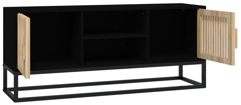 Móvel de TV 105x30x45 cm derivados de madeira e ferro preto