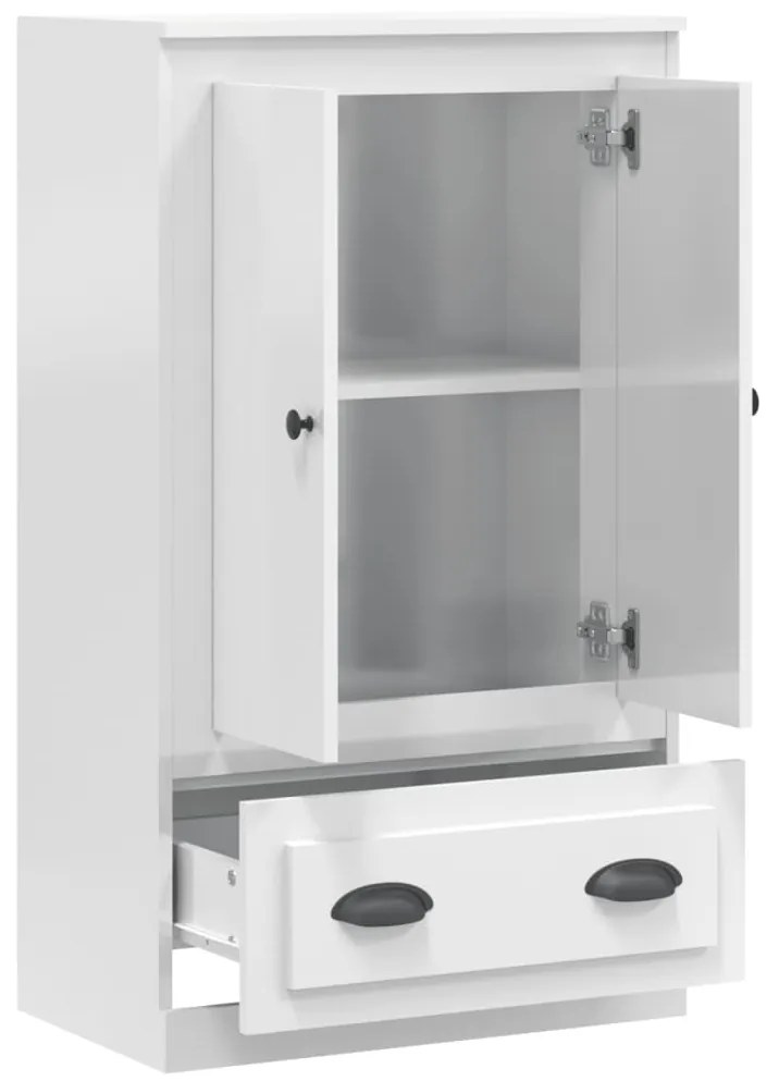 Armário alto derivados madeira 60x35,5x103,5cm branco brilhante