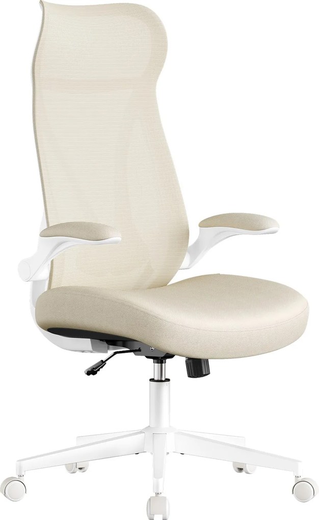 Cadeira de escritório ergonómica 67 x 67 x 125 cm bege
