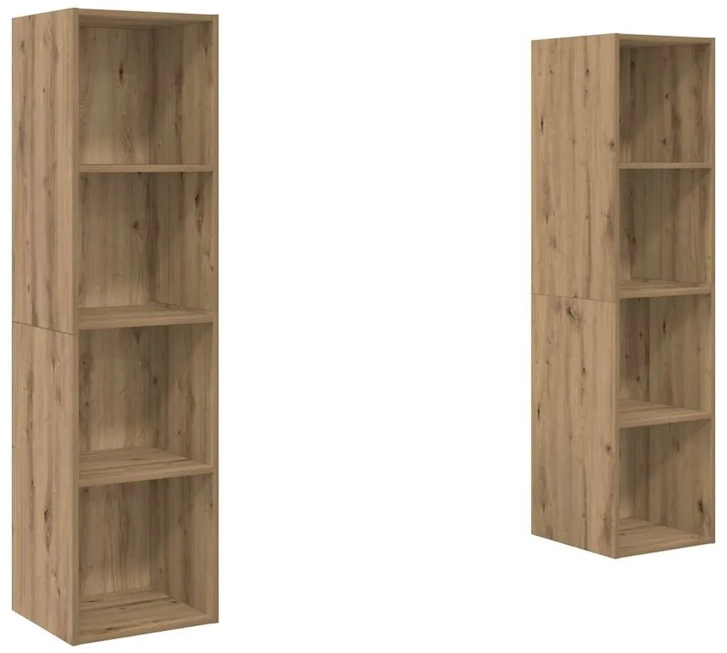 Conjunto de móvel de TV 2 pcs Castanho 37 x 37 x 142.5 cm