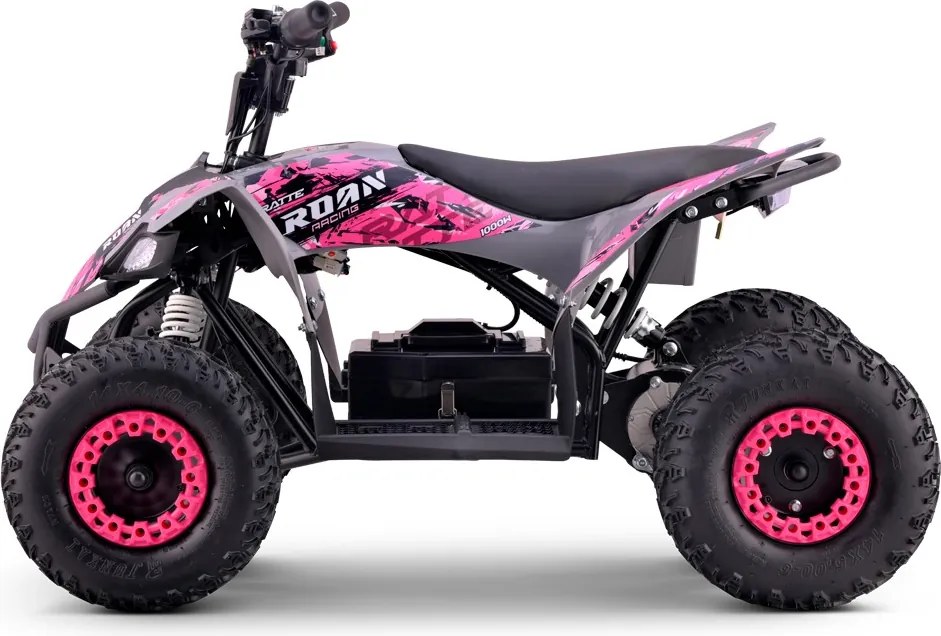 MINI MOTO 4 PARA CRIANÇAS 1000W 36V Roan RATTE C/ Marcha atrás e limitador Rosa