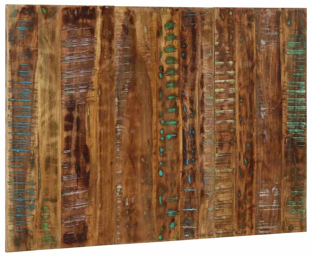 Cabeceira 120 cm madeira recuperada maciça multicor