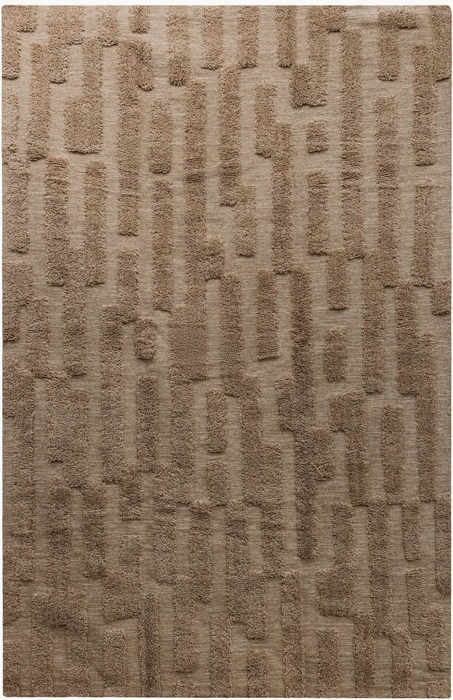 Tapete em lã artesanal com relevo Bielke