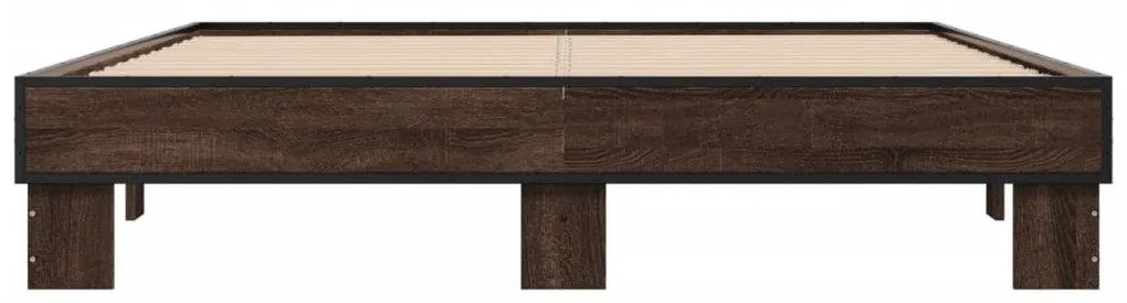 Estrutura de cama 150x200cm derivados madeira/metal