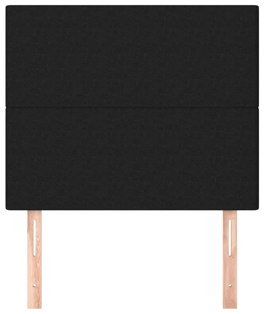 Cabeceira de cama 2 pcs tecido 80x5x78/88 cm preto