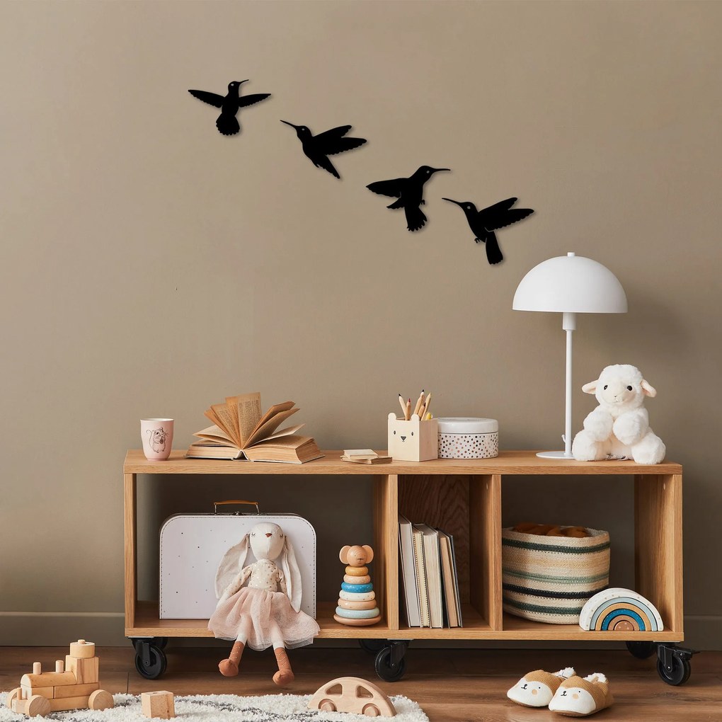 Acessório Decorativo de Parede Birds – Preto – 13 x 20 cm, 14 x 20 cm,