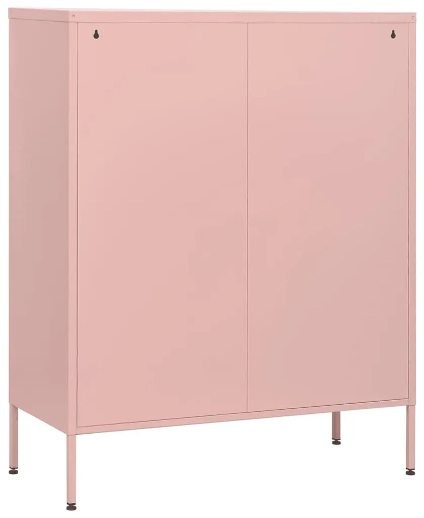 Cómoda/aparador com gavetas aço 80x35x101,5 cm rosa