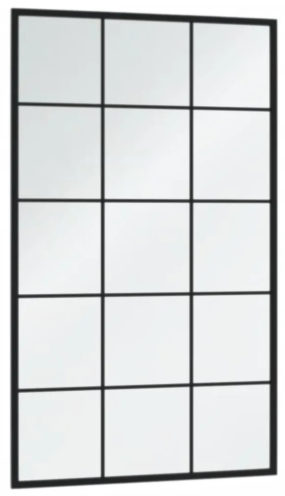 Espelhos de parede 3 pcs 100x60 cm metal preto