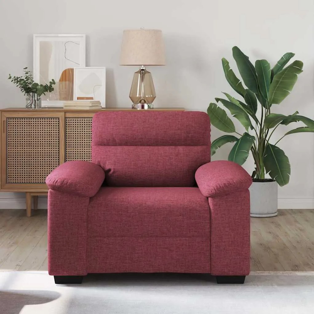Poltrona 60 cm tecido vermelho tinto