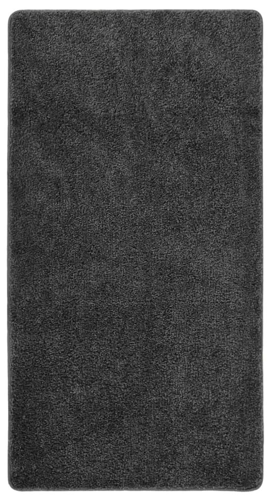 vidaXL Tapete shaggy 80x150 cm antiderrapante cinzento-escuro