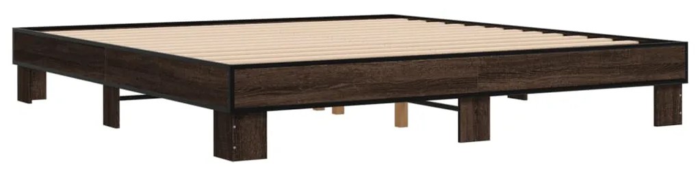 Estrutura de cama 200x200cm derivados madeira/metal