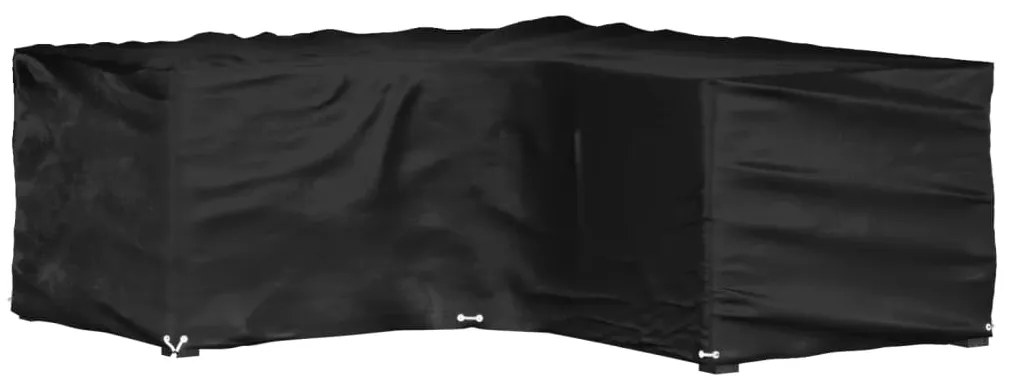 Capa em forma de L p/ mobília de jardim 12 ilhós 185x185x70 cm