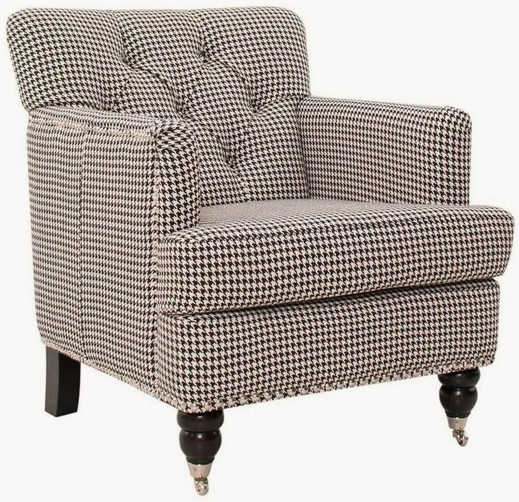 Poltrona estofada com rodas King