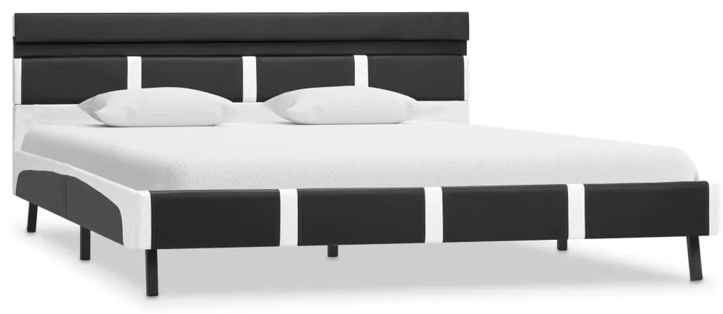 Estrutura de cama com LED 160x200 cm couro artificial cinzento