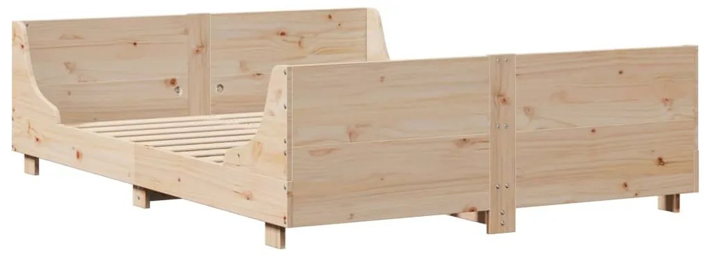 Cama sem colchão 150x200 cm madeira de pinho maciça