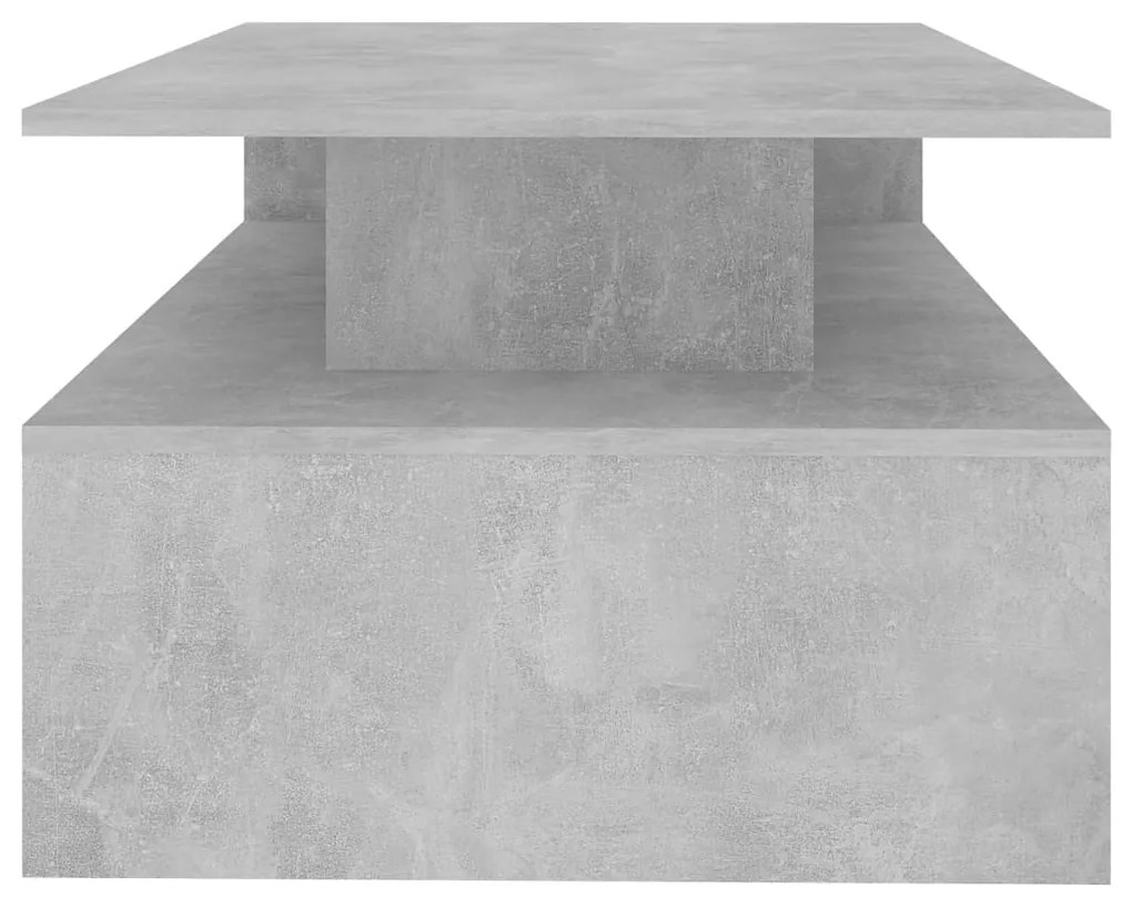 Mesa de centro 90x60x42,5 cm contraplacado cinzento cimento