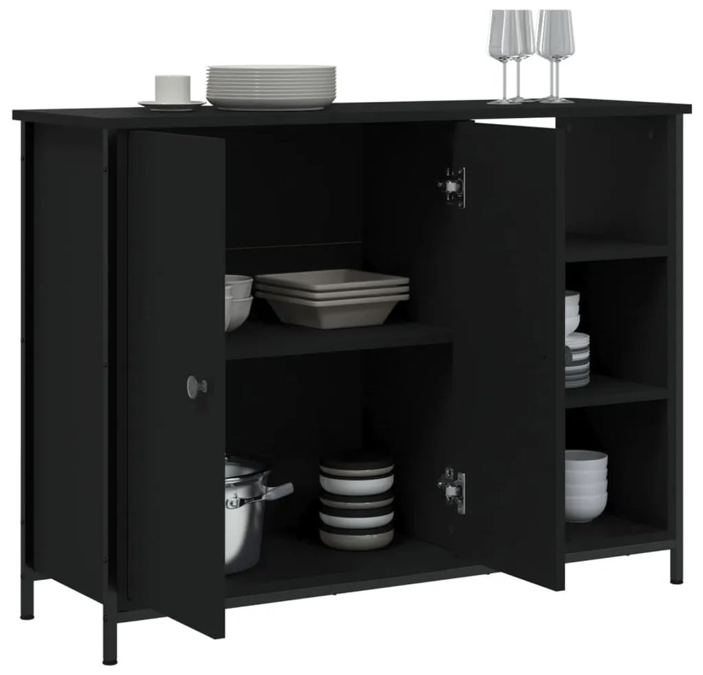 Aparador 100x33x75 cm derivados de madeira preto