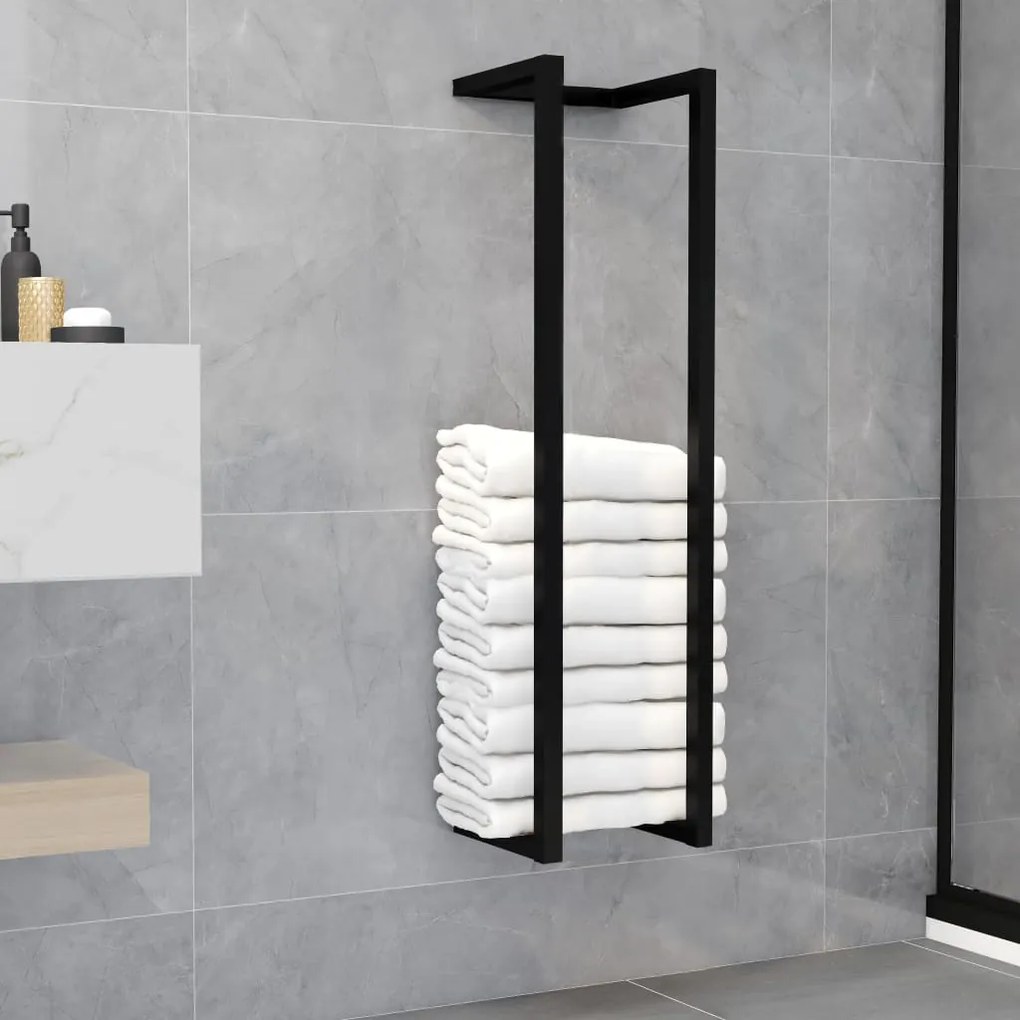325918 vidaXL Toalheiro 25x20x95 cm ferro preto
