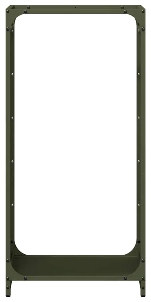 Suporte para lenha aço laminado a frio verde azeitona