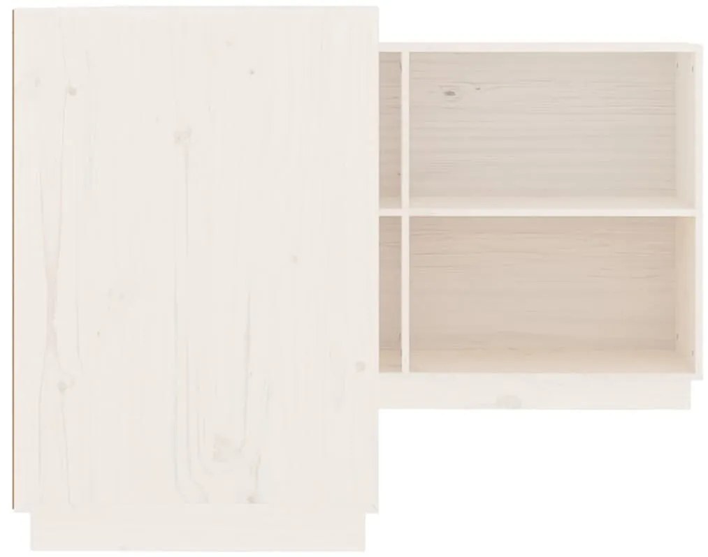 Secretária 110x50x75 cm madeira de pinho maciça branco