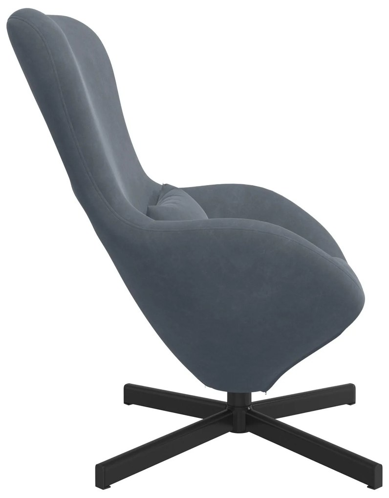 Cadeira Egg vidaXL Veludo Cinza Escuro