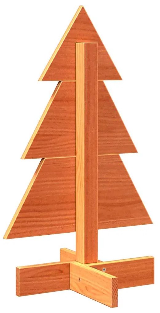 Árvore de Natal decorativa 60 cm pinho maciço castanho-mel