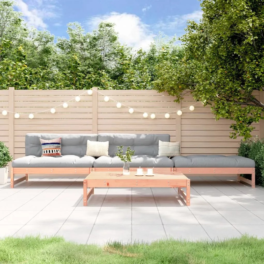 vidaXL 4 pcs conjunto lounge de jardim madeira de douglas maciça