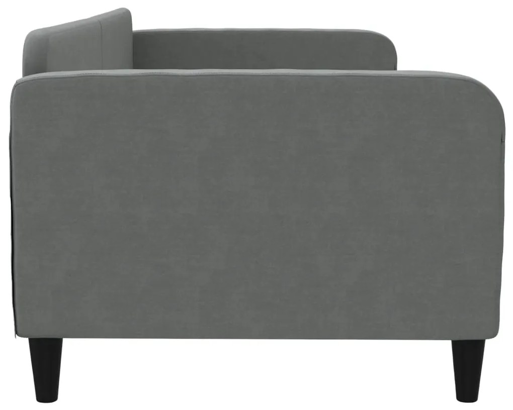 Sofá-cama 90x190 cm tecido cinzento-escuro