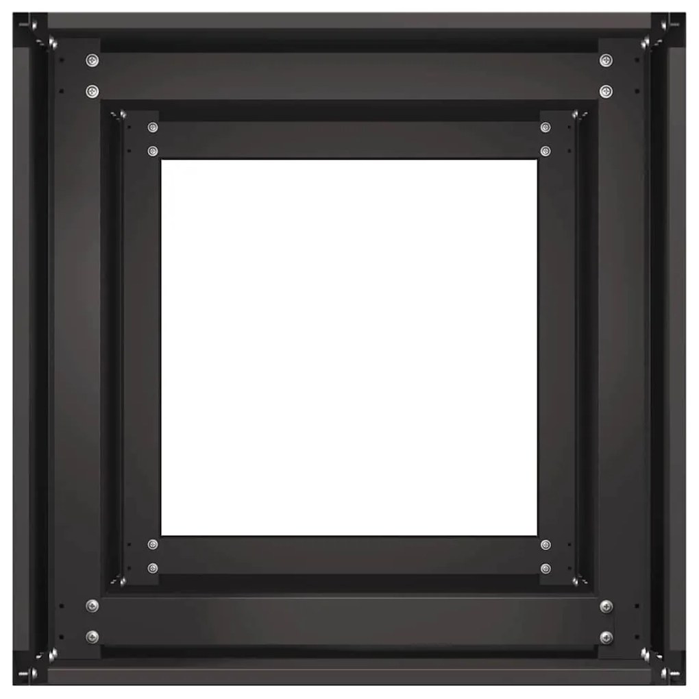 Vaso/floreira 40x40x80 cm aço laminado a frio preto
