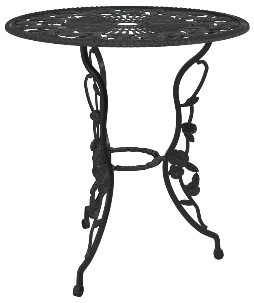 3 pcs conjunto de bistrô alumínio fundido preto