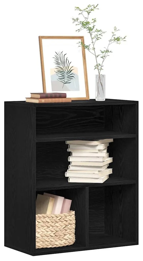 vidaXL Estante preto 60x30x71,5 cm derivados de madeira