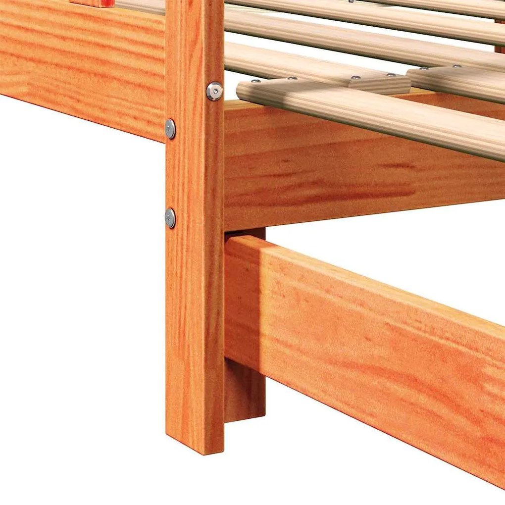 Cama de Dia Retrátil sem Colchão Castanho 2x(80x200) cm