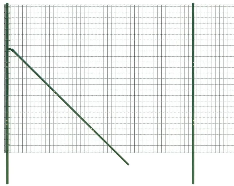 Cerca de malha de arame 2,2x25 m aço galvanizado verde