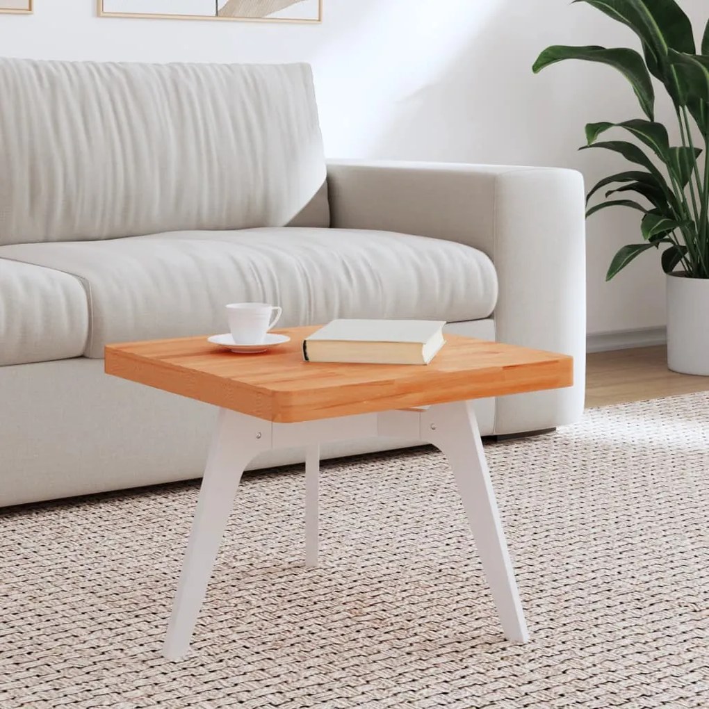 vidaXL Tampo de mesa quadrado 50x50x4 cm madeira de faia maciça