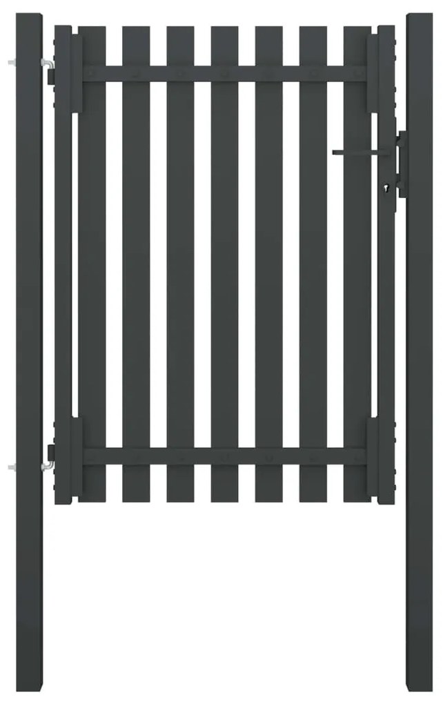 vidaXL Portão de cerca de jardim em aço 100x125 cm antracite