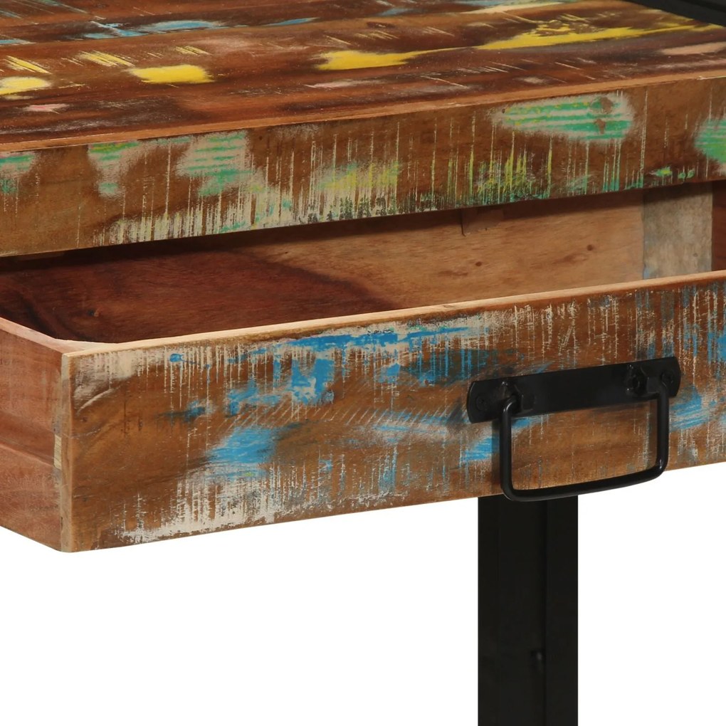 Mesa de Consola vidaXL Multicolorido 120x33x75 cm Madeira Recuperada