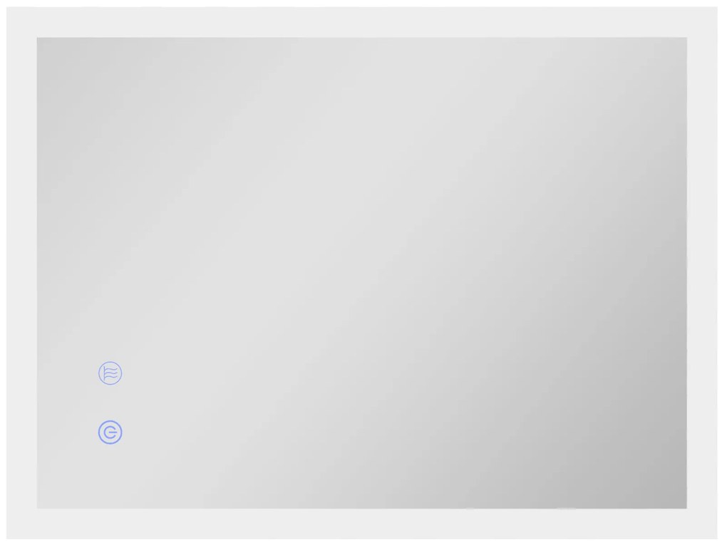 kleankin Espelho Casa de Banho com Luzes LED 70x50 cm Função Antiembaciamento 3 Cores Função de Memória e Interruptor Tátil Prata