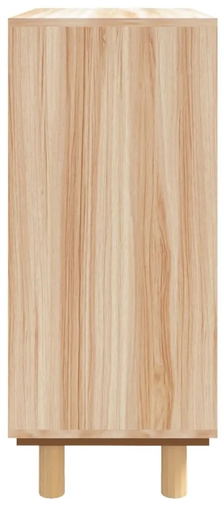 Aparador 60x30x70 cm madeira pinho maciço/vime natural castanho
