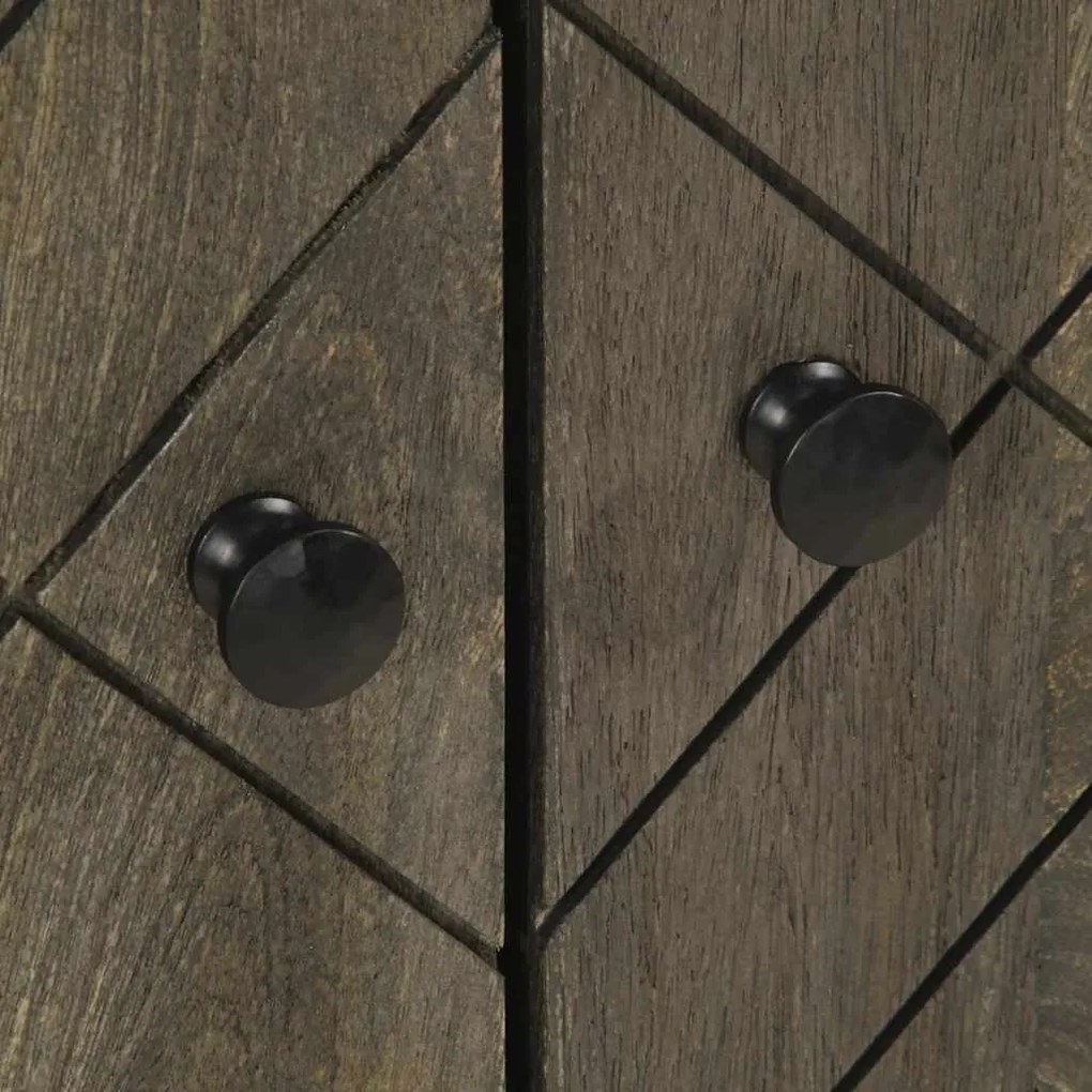 Armário para lavatório 62x33x58 cm madeira maciça manga preto