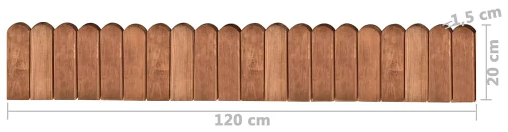Bordadura em rolo 120 cm madeira de pinho impregnada castanho
